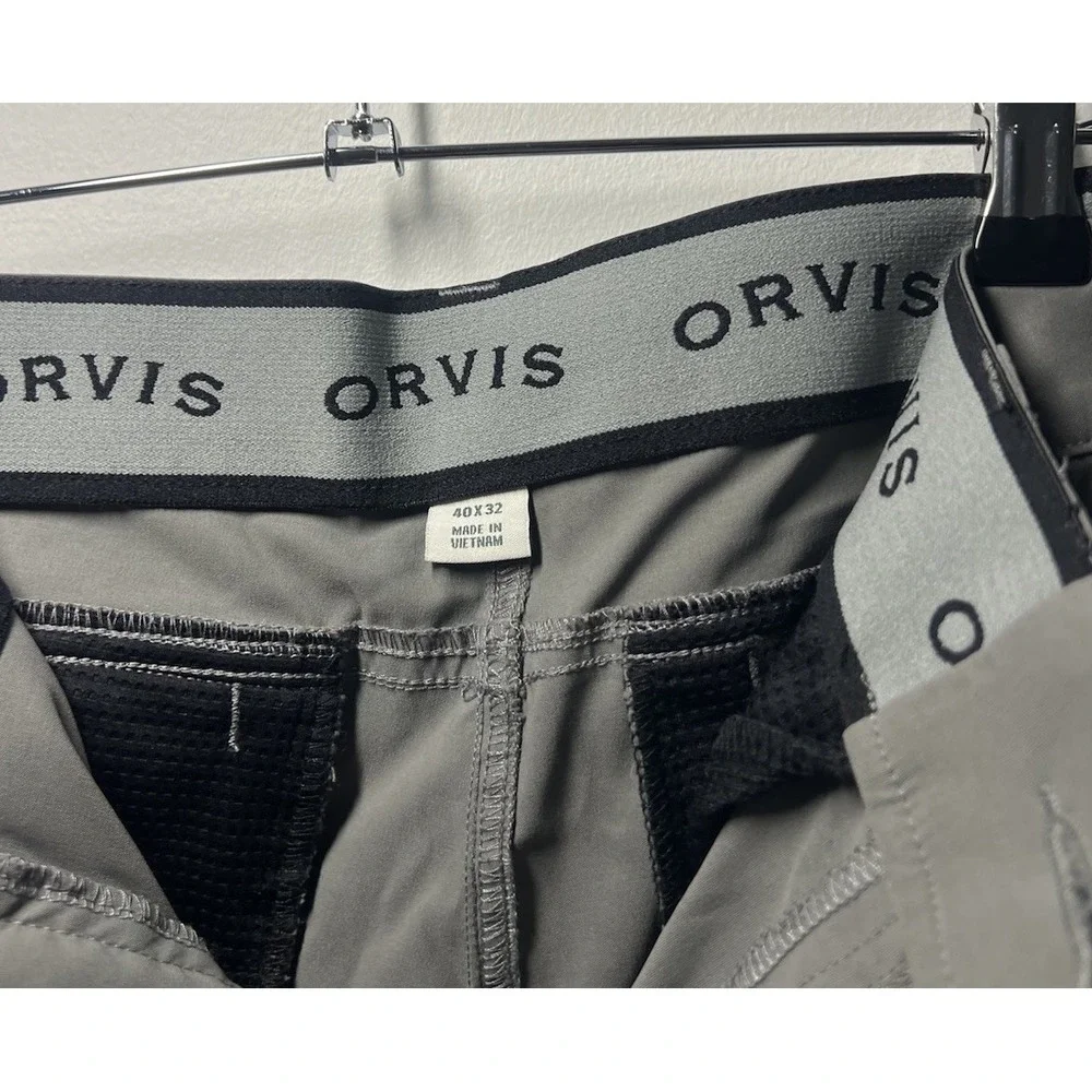 Orvis Men's Tech Pants Big and Tall Sz 40x32 - Charcoal Gray Breathable Hiking